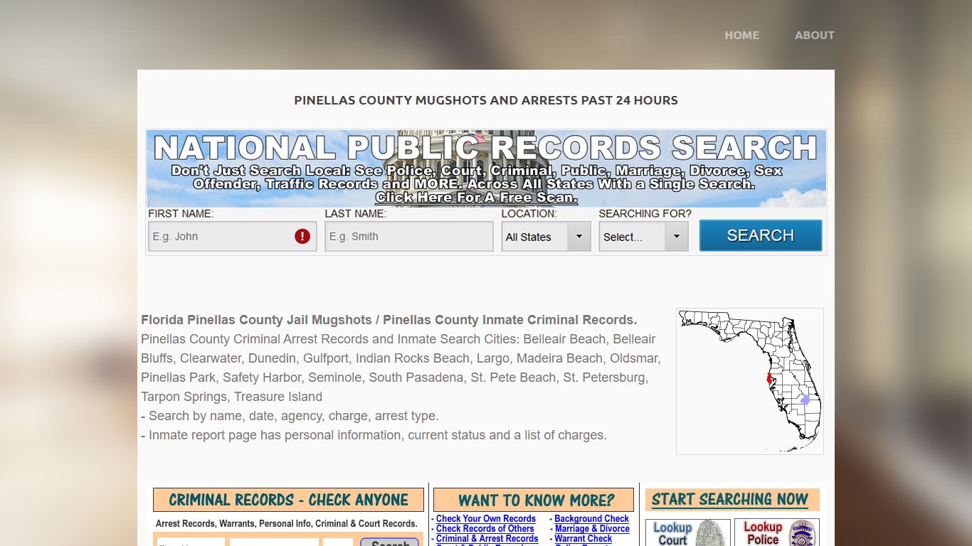 Pinellas County Mugshots and Arrests Past 24 Hours - FREEPEOPLESCAN.COM
